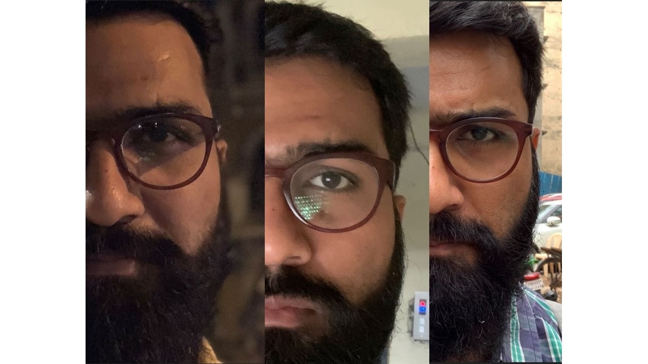 From L to R: iPhone XS Max with Smart HDR On in low light (L), in Indoors (M) and Outdoors (R)
